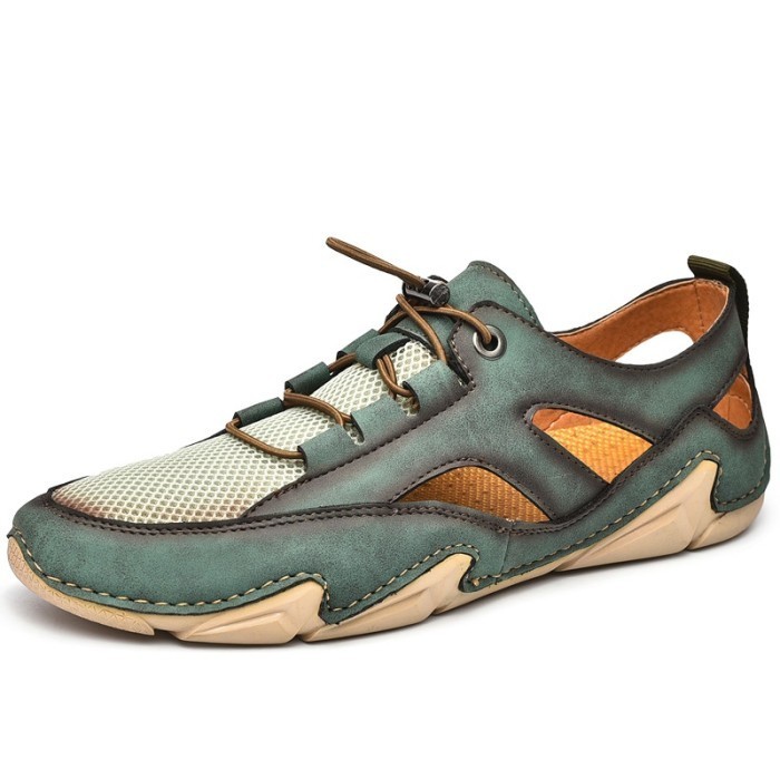 Sandal Gunung Pria Outdoor Kulit Asli Kasual Original Import A013