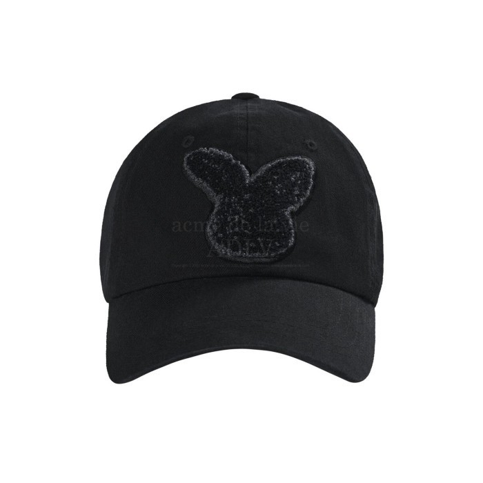 [acme de la vie] ADLV Fuzzy Rabbit Boucle Ball Cap Black