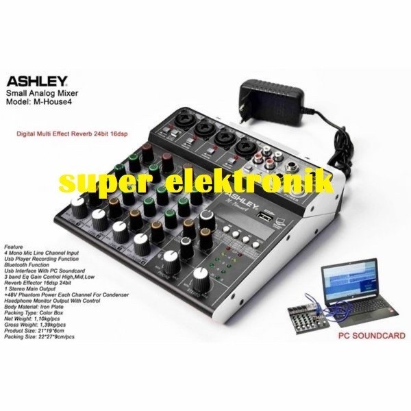 Mixer Audio Ashley M House 4 Original Ashley