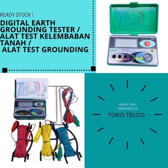 Digital Earth Grounding Tester / Alat Uji Kelembapan Tanah / Mager