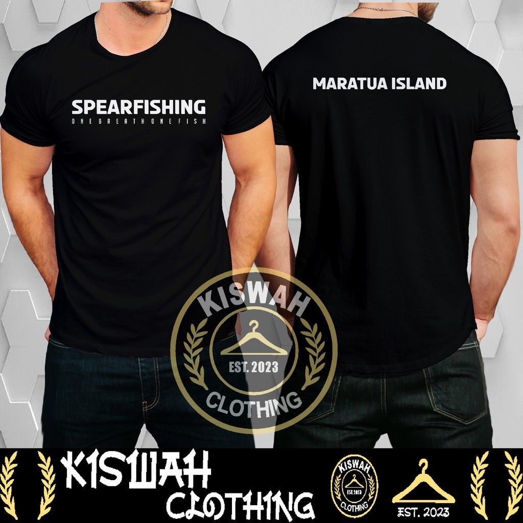 Kaos Tshirt Diving Spear Fishing Maratua Island Baju Sport