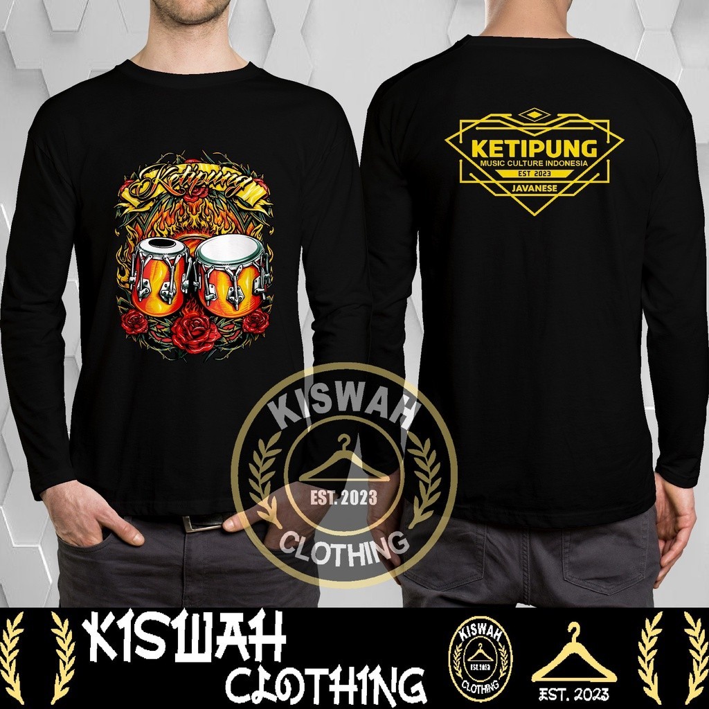 Kaos Tshirt Ketipung Seniman Kendang Dangdut Koplo Dangduters Lengan Panjang Baju Distro