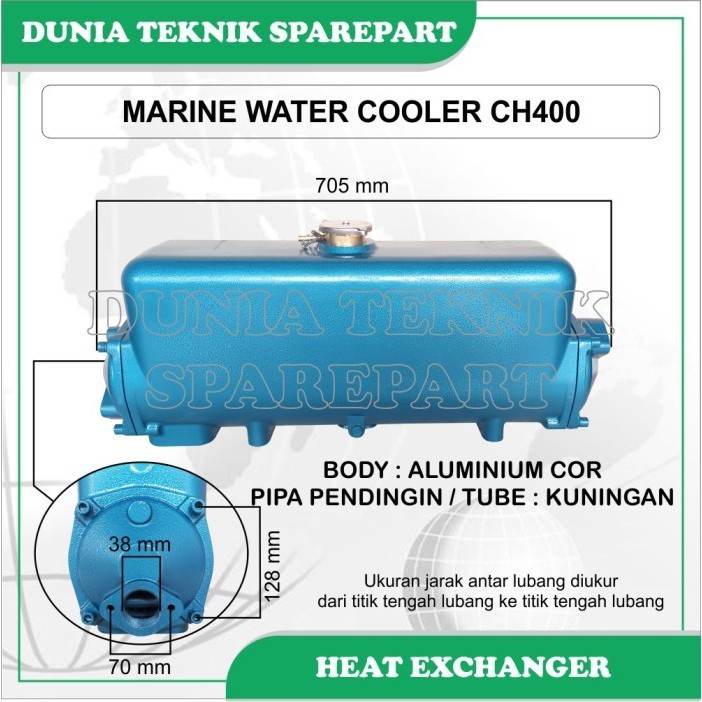 Ch400 Marine Water Cooler / Radiator Mesin Kapal / Heat Exchanger Original Dan Terpercaya