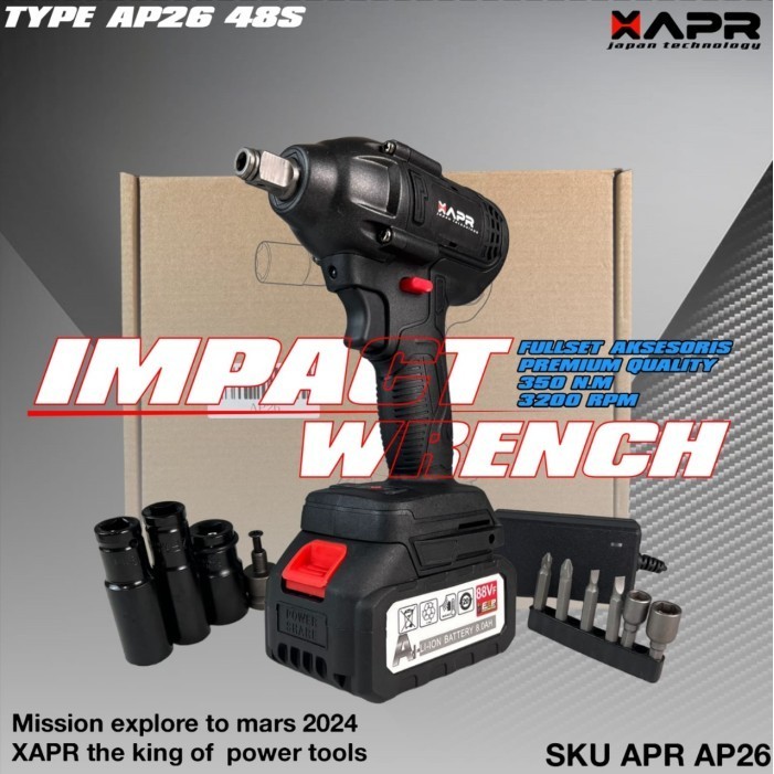 Pembuka Baut 48s APR JAPAN IMPACT WRENCH buka baut ban mobil motor CVT