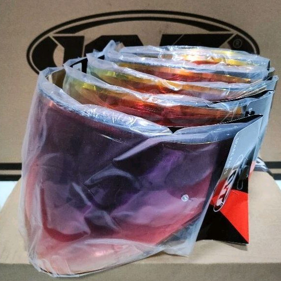 VISOR KYT NFJ FLAT PINLOCK IRIDIUM RED (ORIGINAL)