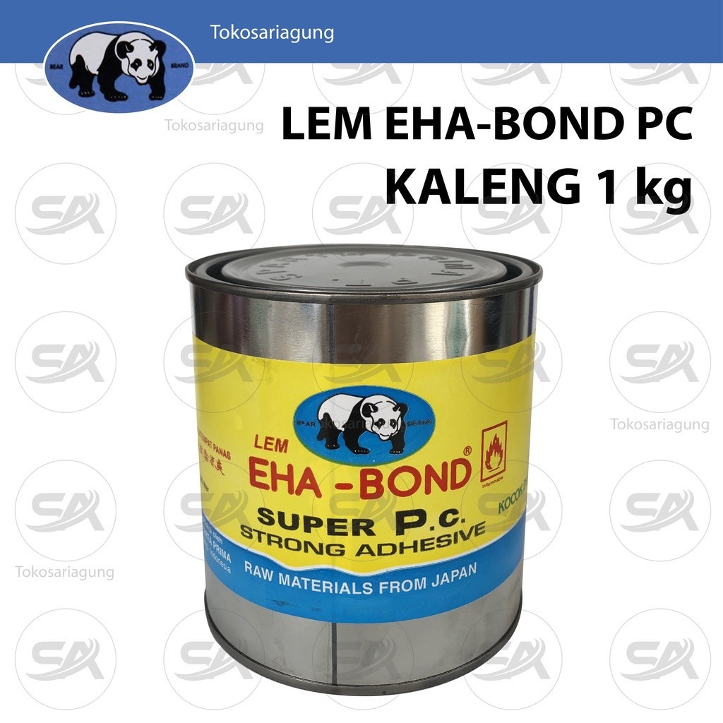 

Lem Eha-Bond Pc Kaleng 1Kg Lem Bening Serbaguna Kain Kulit Busa Kayu Hpl Sol Karet