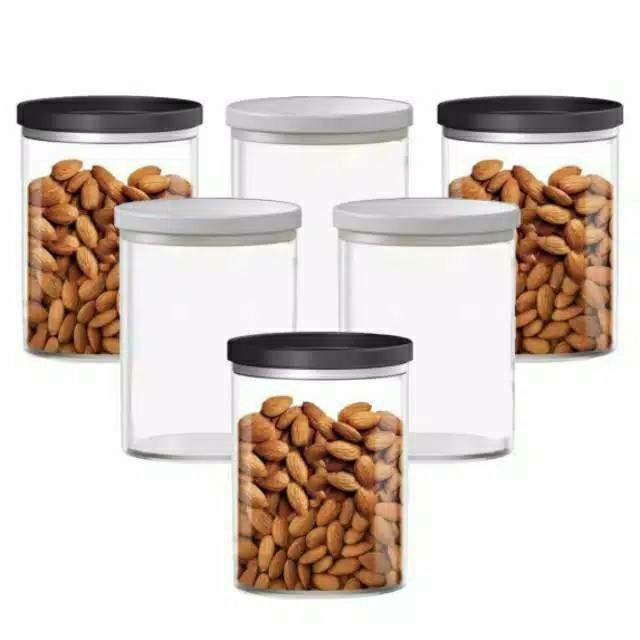 1 Set Isi 6 Pcs Toples Kaca 710 Ml - Toples Kue - Toples Biskuit - Toples Lebaran
