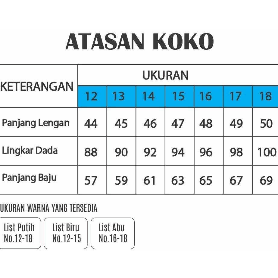 MILIKI SERAGAM SEKOLAH MUSLIM BAJU KOKO PUTIH LENGAN PANJANG SD SMP DAN SMA TERMURAH