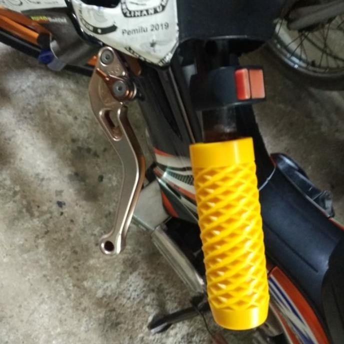 Kekinian - Handgrip Handfat Grip Motor Waffle Vans Kuning ,.