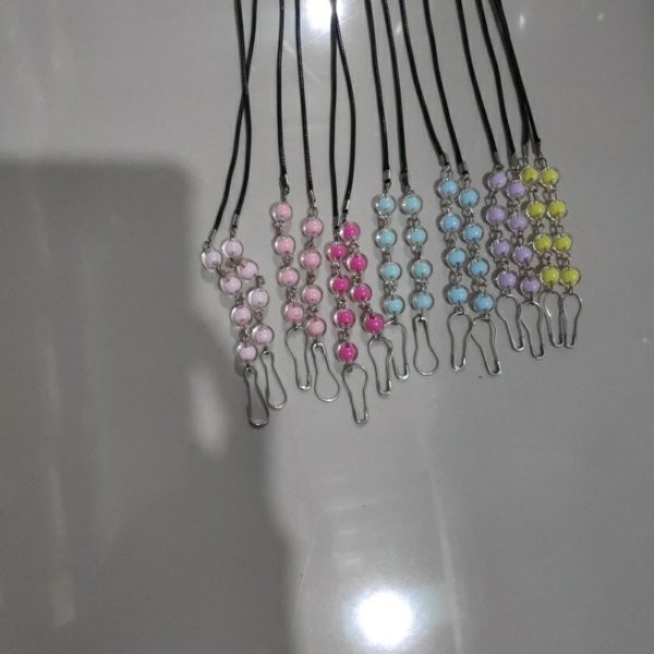 Tali Kalung Masker Premium Mutiara Asesoris Acecoris Konektor Hijab Cakep aksesoris Warna Warni