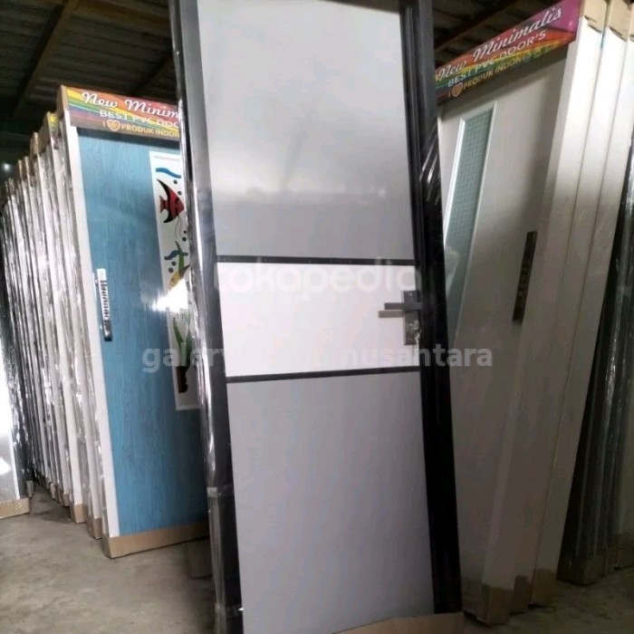 Terlaris Pintu kamar Mandi PVC Tebal Minimalis Dengan Kunci engkol Luar Dalam
