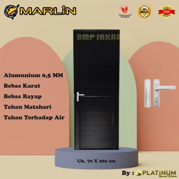 Terlaris Pintu PVC Tebal BLACK PLATINUM Special Edition 70x200 PINTU UPVC