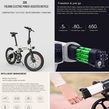 Sepeda Lipat Elektrik Xiaomi HIMO Z20 Smart Moped Bicycle 250W 80KM