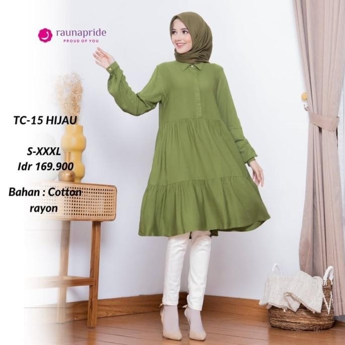 Sale Now Tunik Rauna Terbaru / Tc - 15, 16, 17, 18, 19, 20, 21 / Fashion Muslim Limited Edition