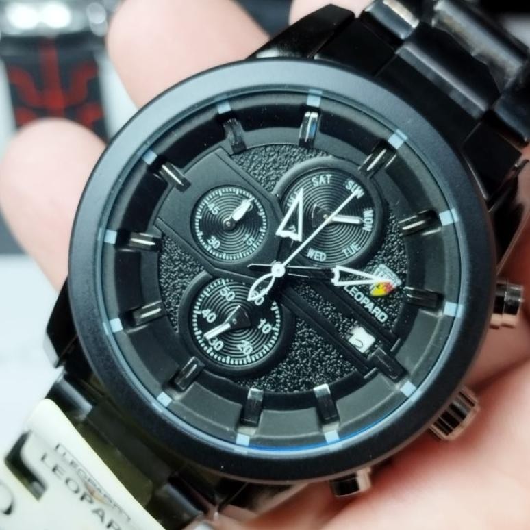 READY LEOPARD LIMITED EDITION JAM TANGAN PRIA COWOK ORIGINAL ORI LEOPARD CRONO aktif 324535