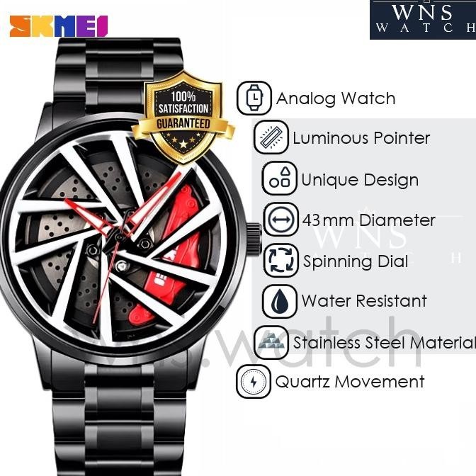 READY [LIMITED] Jam Tangan Rantai Analog Pria Original Sporty Unique Creative Luminous Wristwatch Mo