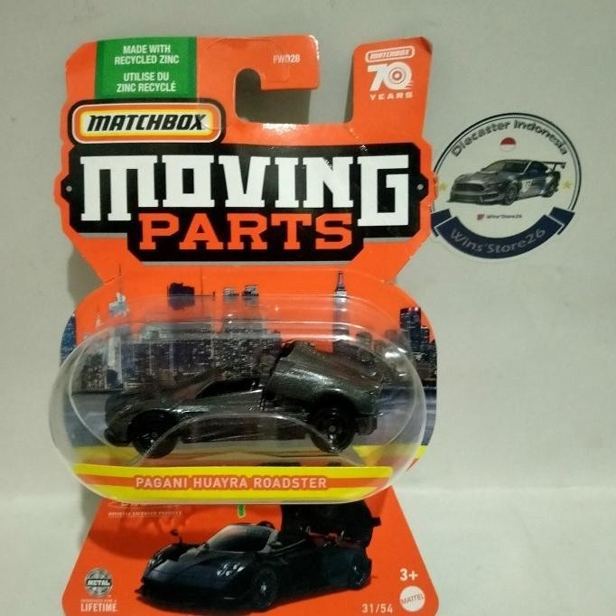 matchbox moving parts pagani huayra roadster