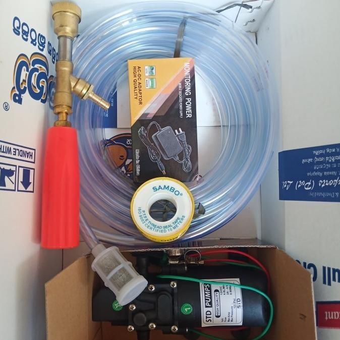 SALE STOK Alat Cuci Motor Mobil Mesin Stim Mini 12 Volt 120 Psi Jet Cleaner TERLARIS