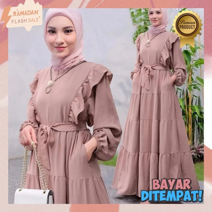 Baju Muslim Wanita Terbaru 2024 Games Dewasa Setelan Maxi Kekinian Hijab Dress Lebaran Idul Fitri Ga