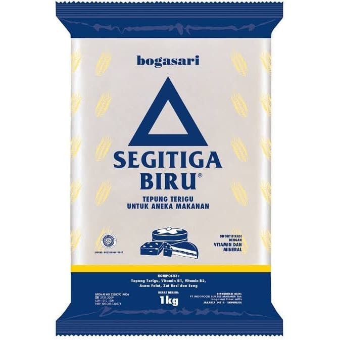 

Bettifer Tepung Terigu Bogasari Segitiga Biru 1 Kg ( 1 Dos Isi 12 X 1 Kg )