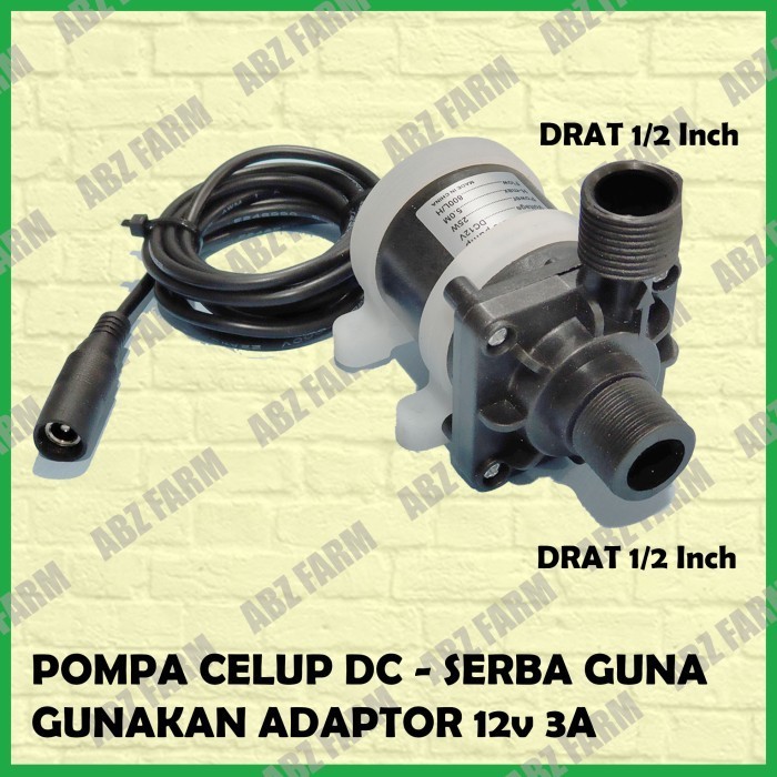 Pompa celup mini submersible pump dc 12 v pompa dorong