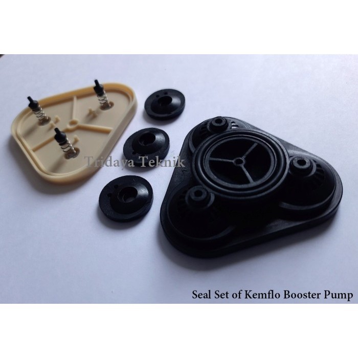Kemflo Seal Segitiga kuning hitam Per Kancing Booster Pump Kemflo