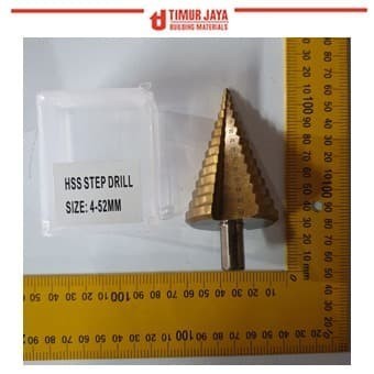 Big 52 Mm Mata Bor Pagoda Step Drill Countersink Kerucut Hss Titanium Terlariss 