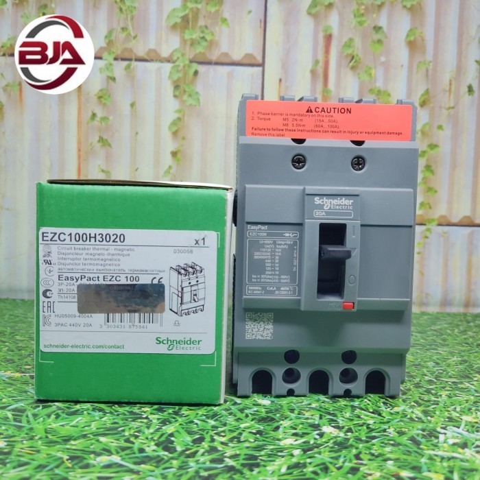 MCCB EZC / BREAKER EASYPACT SCHNEIDER EZC100H 3P 20A EZC100H3020