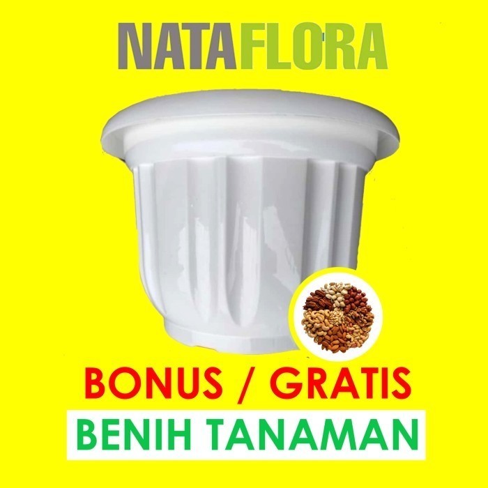 POT TANAMAN BESAR 60 CM PUTIH UNTUK TAMBULAMPOT / GROSIR POT JUMBO