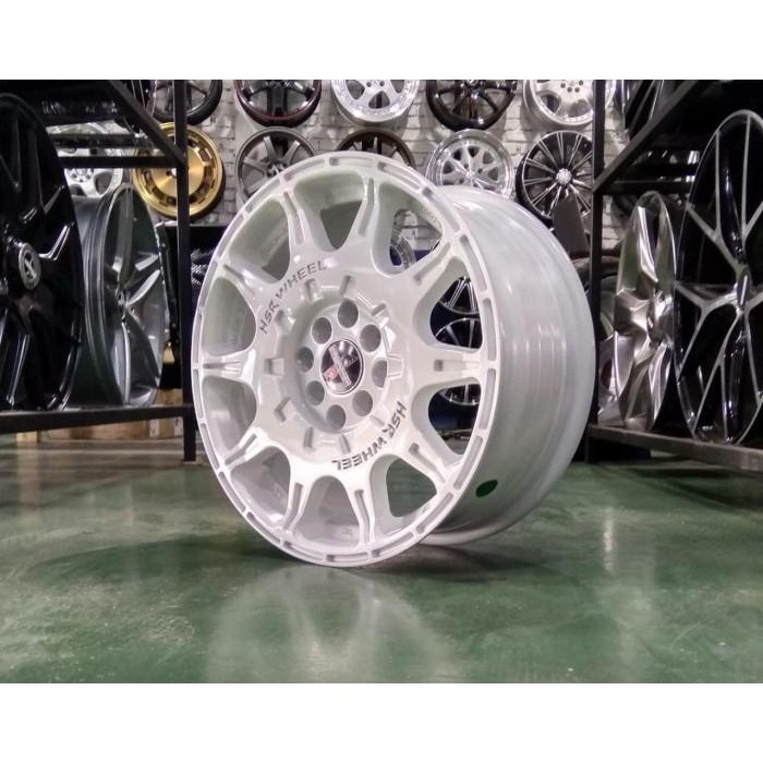 VELG MOBIL RALLY RING 16 HSR WRX LEBAR PELEK 7 LUBANG BAUT 4 PUTIH