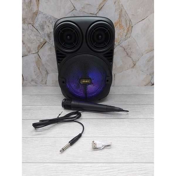 Speaker Bluetooth Kimiso Free Mic 6.8" 2000W Disko Kimiso Mkc 338 .