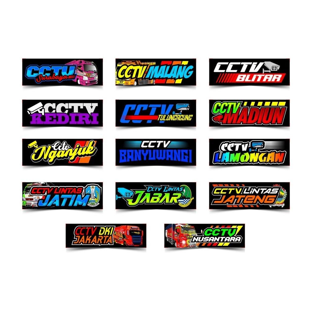 

sinsi.seller Stiker Truk / Stiker CCTV / Stiker Sodrek - Pack Isi 14 Stiker ||