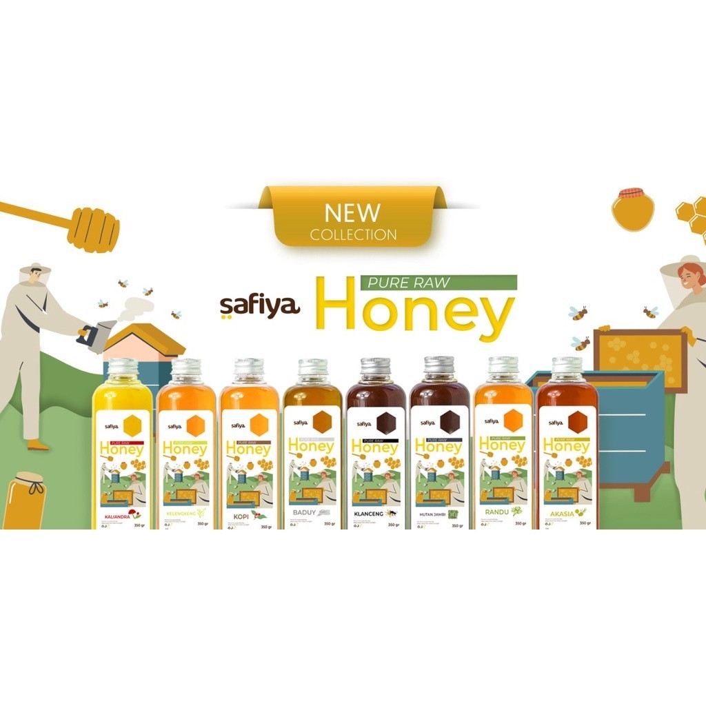 

MADU MURNI SAFIYA 350 GRAM MADU ASLI PURE NATURAL RAW HONEY HERBAL PREMIUM