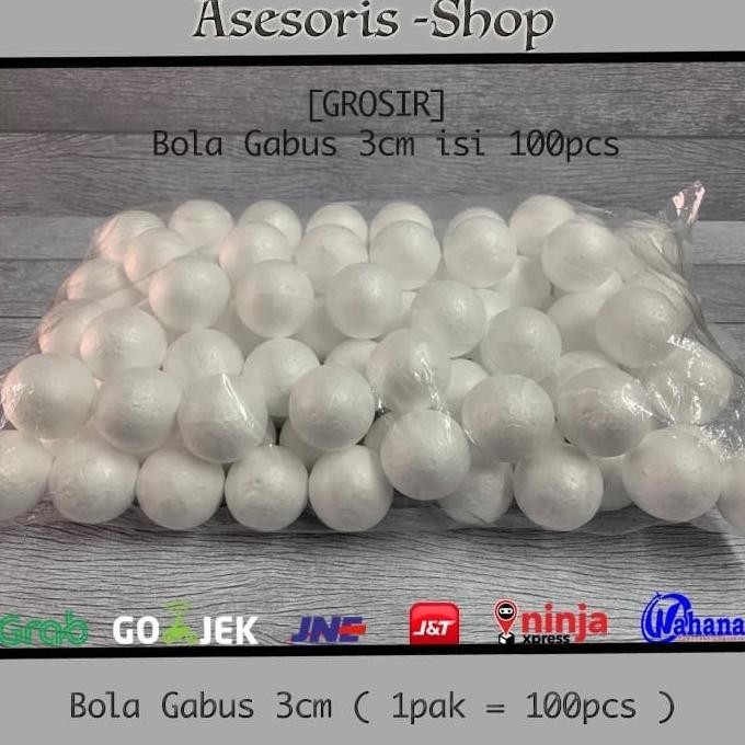 

Bola Gabus Styrofoam Ukuran 3Cm Isi 100Pcs