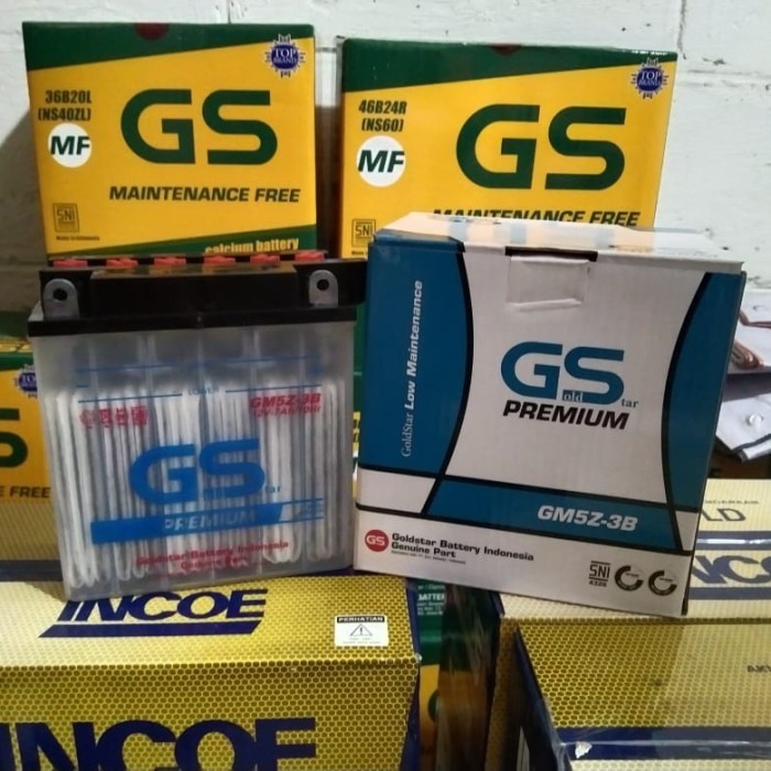 Aki Motor Mio Sporty Gs Astra Gm5Z-3B Premium Kit Aki Basah Asli Original Dan Terpercaya