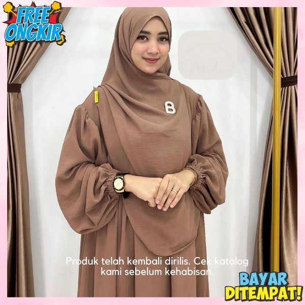 Gsmis Baju Wanit Dewasa Gamys Syari Dapat Khimar Menutup Aurat Gamis Jumbo Pakaian Syari Ibuibu Peng