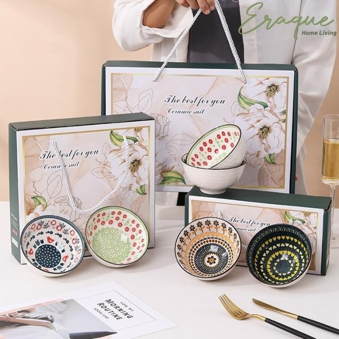 

Ozma Bowl Gift Set / Kado Hampers Mangkok Set Keramik Box Unik Mewah