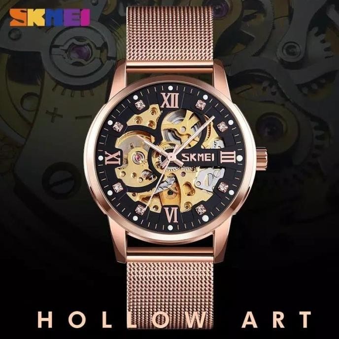 siap kirim jam skmei 9199 automatic orinal bergaransi free paper box