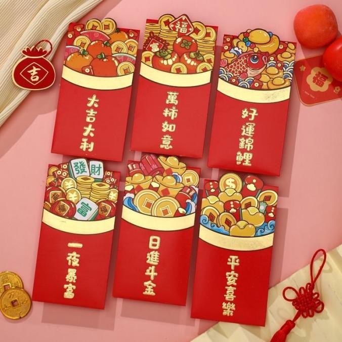 

Angpao Naga 2024 Isi 6 Kuping Panjang Ornamen Imlek Angpau Baru Grosir Original