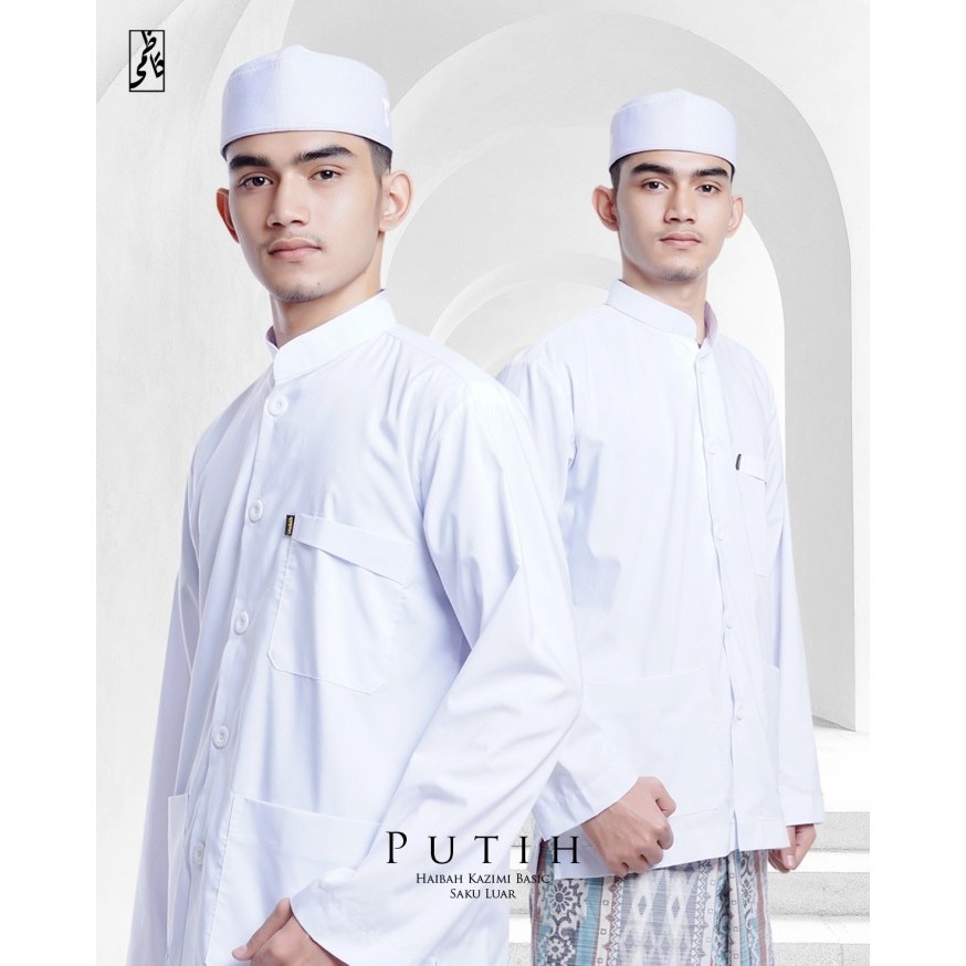 Baju Koko Haibah Kazimi (Putih)