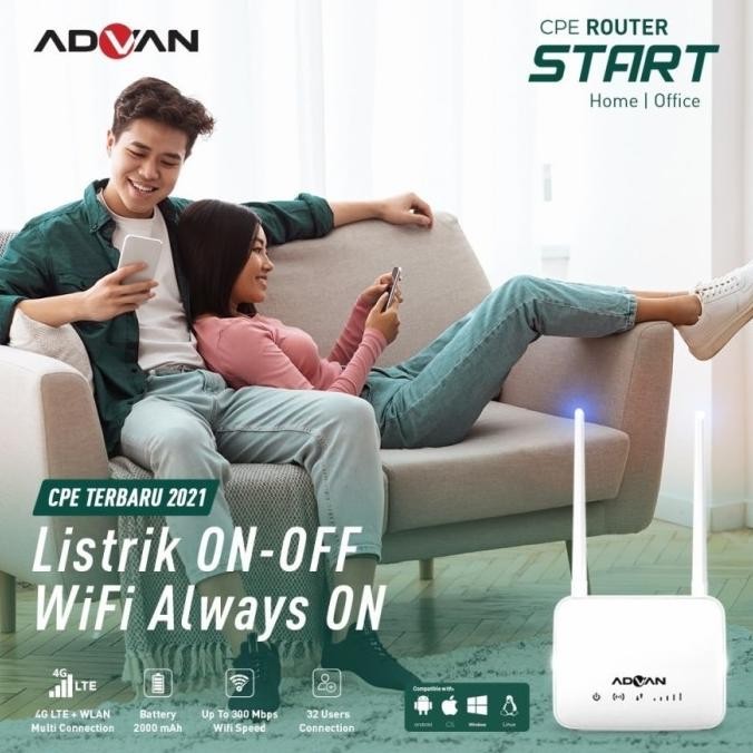 BARANG TERLARIS Modem Orbit Advan CPE Start Kuota Telkomsel 150gb)