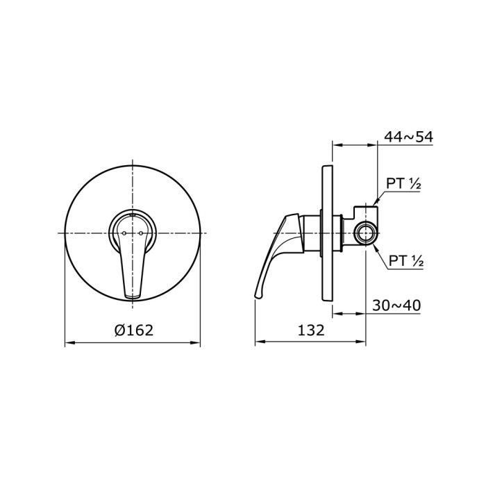 Kran Shower Mixer Tanam Toto Tx405Sdn (Panas Dingin)