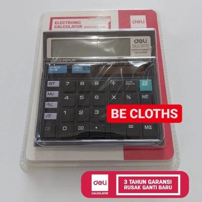 

Big Sale Deli 39231 Kalkulator Check Correct 12 Digits - Hitam ~