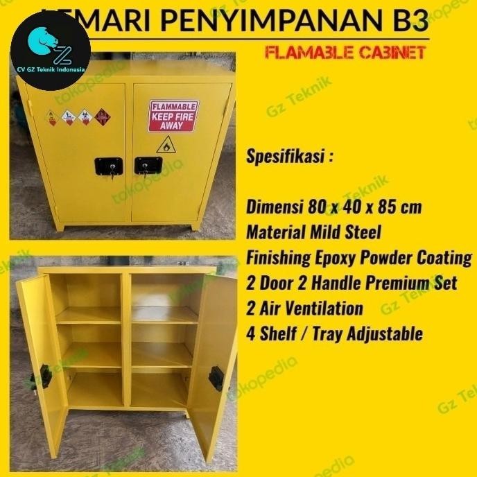 

Lemari B3 Flamable Cabinet 80X40X85Cm Ada Kaki 5Cm Terbaik