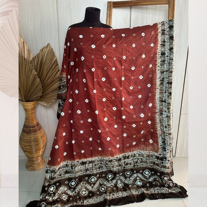 Naenggo Kain Jumputan Palembang 3 Meter Bahan Dasar Batik Jemputan Handmade