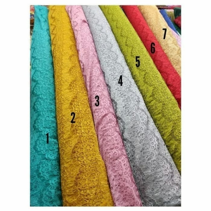 Naenggo Kain Brokat Brukat Renda Grosir 1 Roll Isi 45 Meter. Burkat Berukat