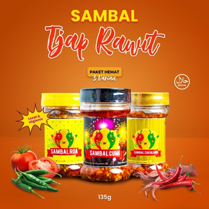 

Sambal Cumi / Sambal Roa / Sambal Cakalang Paket 3 Varian