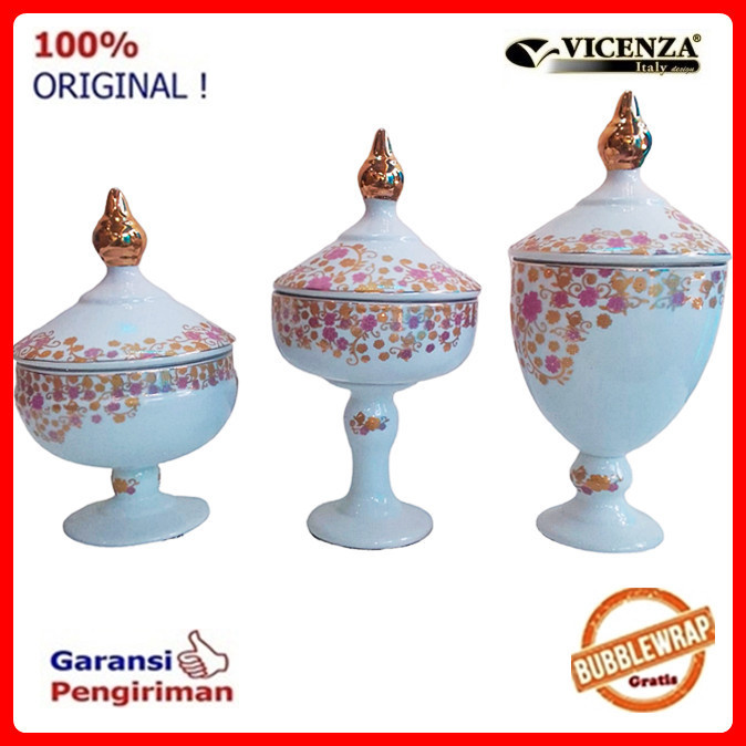 Toples Lebaran Set Toples Piala Set Toples Keramik Vicenza Tcrt 383