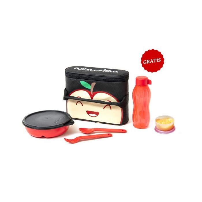 Kids Lunch Set Tupperware / Tempat Makan Anak Tupperware + Tas Botol