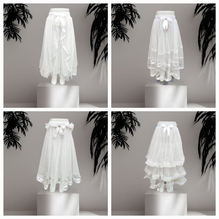 Rok Panjang Edisi Putih / Rok Pesta Anak / Gaun Anak / Rok Tile Anak